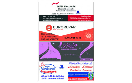 JEAN ELECTRICITE + EUROREPAR + LES FEES DE BEAUTE + MAISON FOURNET-FAYARD